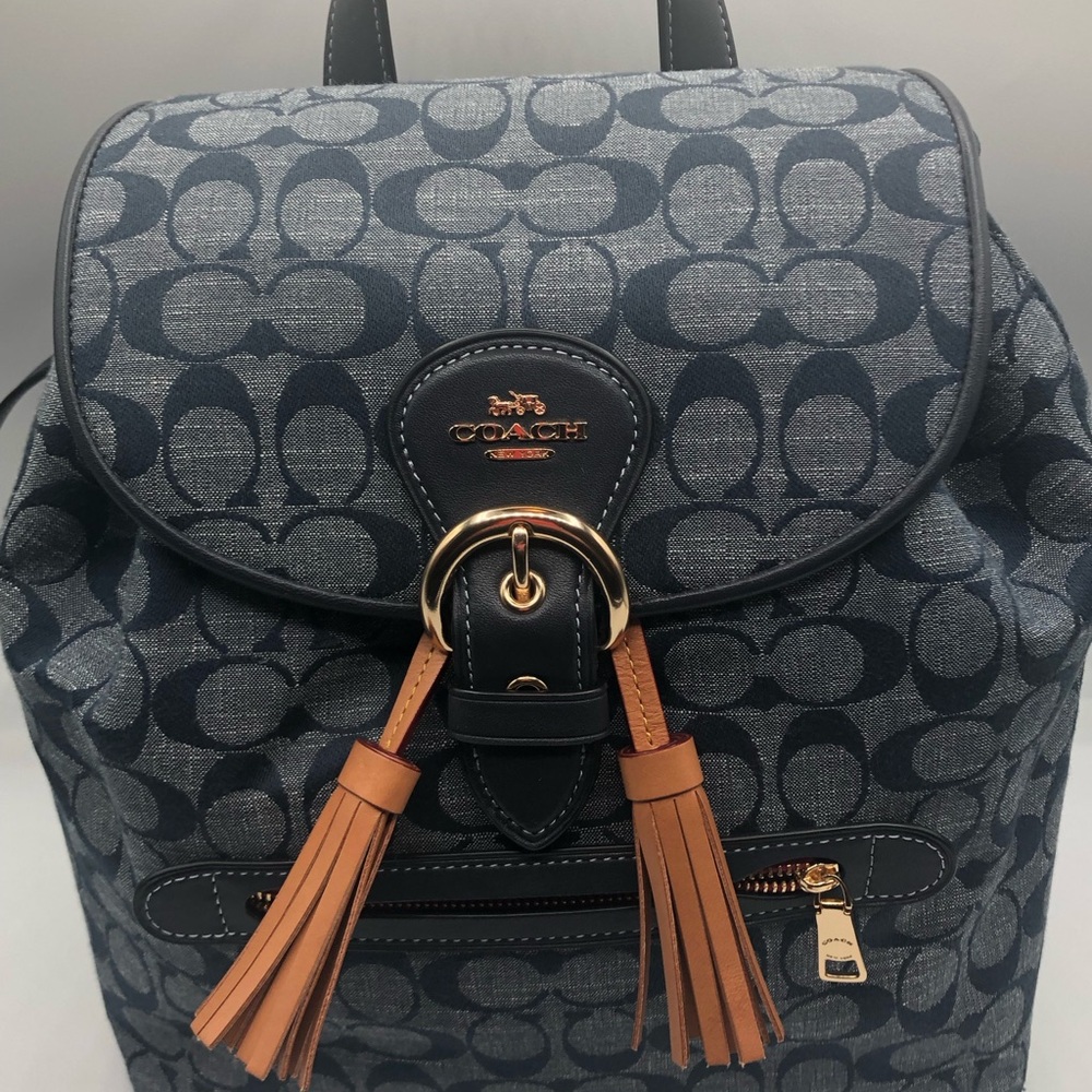 Coach Kleo Signature Denim Backpack